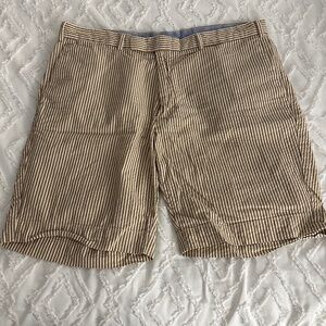Polo Ralph Lauren Brown and Creme seersucker shorts size 36